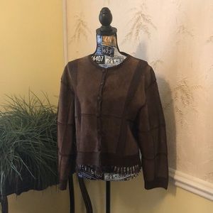 Leather suede jacket